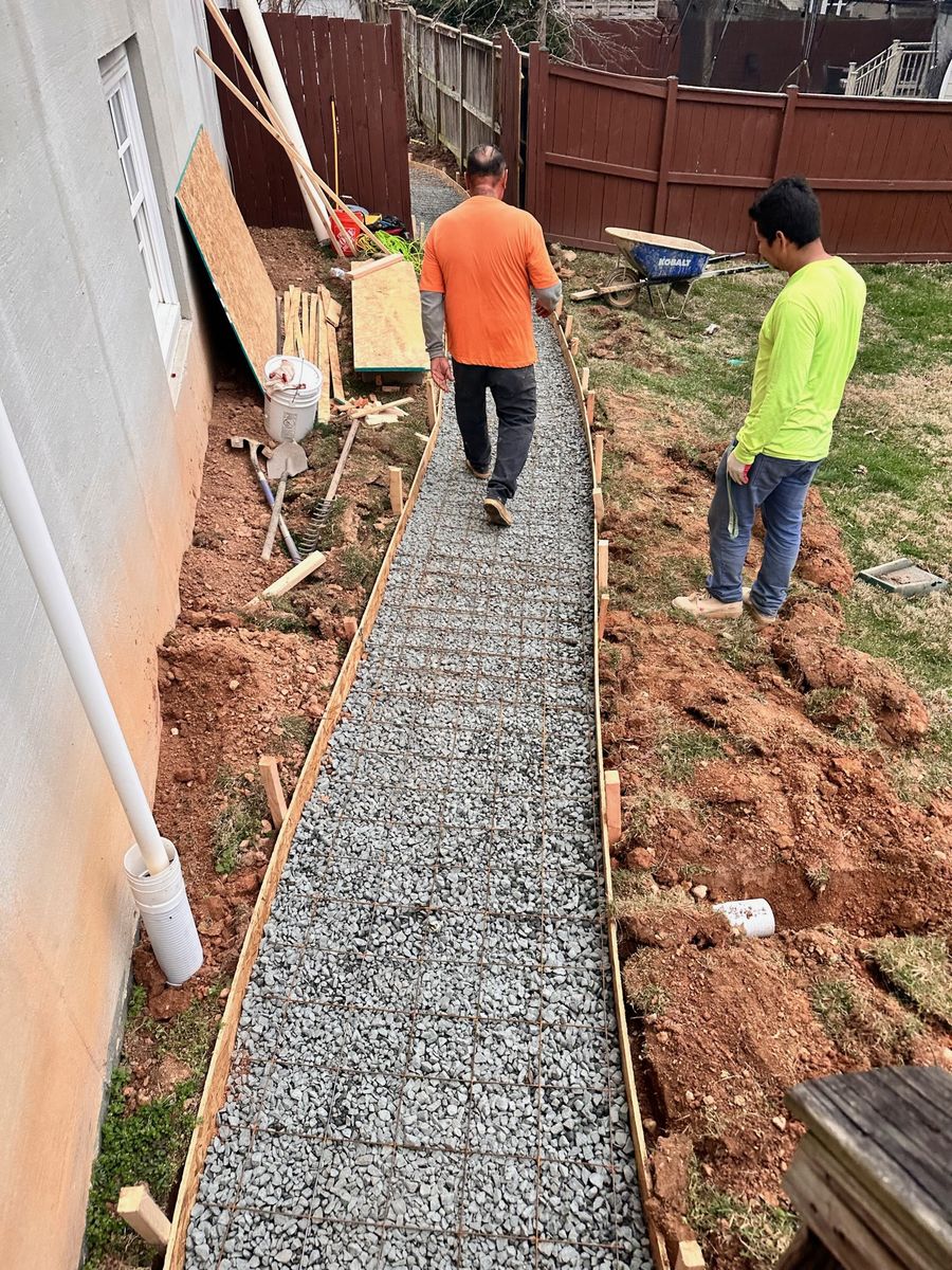 Concrete walkway forms